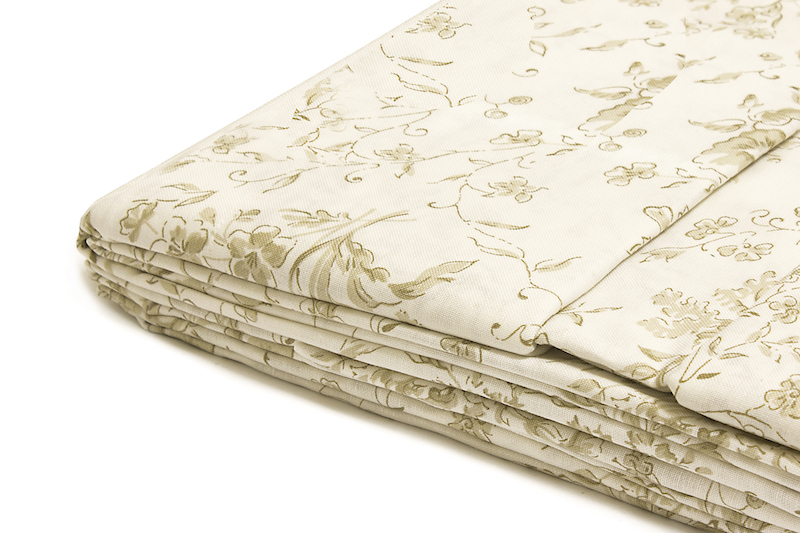 lenzuola lino bianco fiori