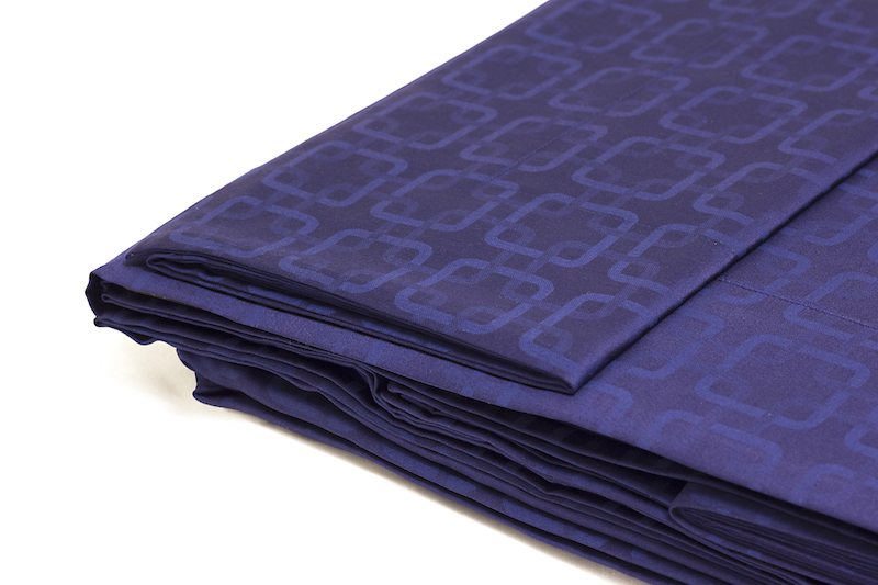 lenzuola rasatello blu
