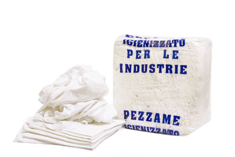 Balletta Stracci Bianchi In Cotone Pezzame Per Officina E Uso Domestico 10 KG - Gevenit Online - 8
