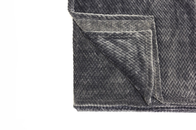 plaid pile grigio scuro